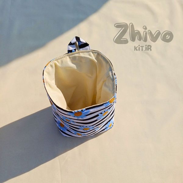 باکس پارچه‌ای بابونه راه راه سایز بزرگ