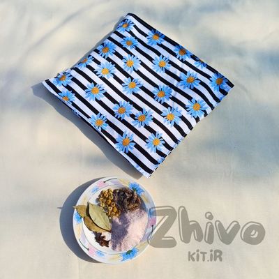 روبالشتی بالشت غلات و نمک بابونه راه راه Striped Chamomile