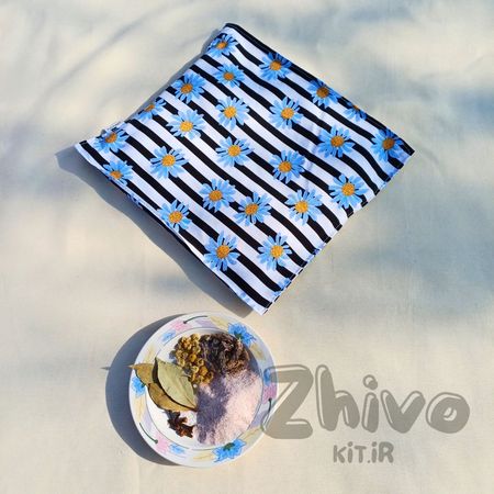 روبالشتی بالشت غلات و نمک بابونه راه راه Striped Chamomile