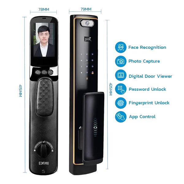 قفل هوشمند اکسل مدل EX-823 مجموعه دو عددی