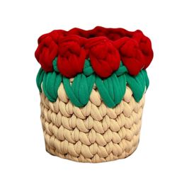 سبد بافتنی مدل قلاب بافی تریکو کد 55