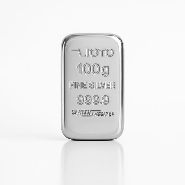 شمش نقره 100 گرمی زیوتو