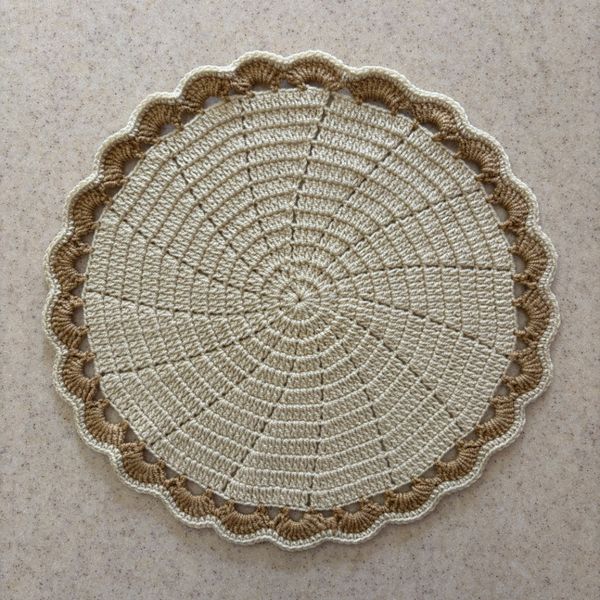 زیر بشقابی دستبافت شاهو مدل Liriqa