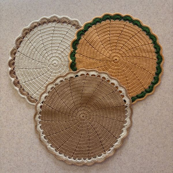 زیر بشقابی دستبافت شاهو مدل Liriqa