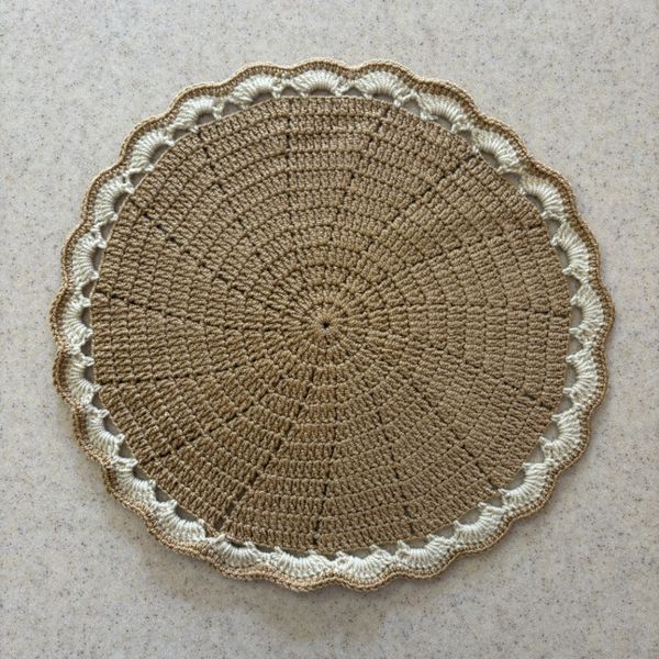 زیر بشقابی دستبافت شاهو مدل Liriqa