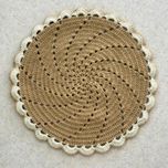 زیر بشقابی دستبافت شاهو مدل Avenelle
