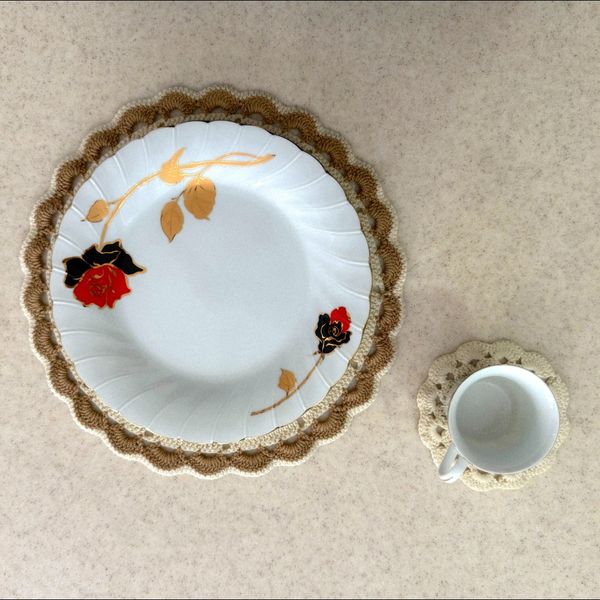 زیر بشقابی دستبافت شاهو مدل Avenelle