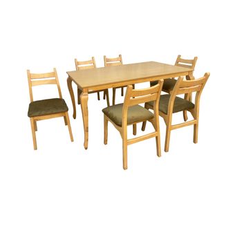 میز و صندلی ناهارخوری 6 نفره گالری چوب آشنایی مدل Khod-Gvz-mehr6