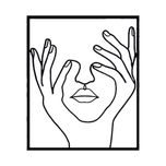 استیکر مدل چوبی طرح مینیمال صورت