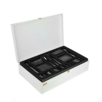 سرویس قاشق و چنگال 86 پارچه ناب استیل مدل felorance PVD*497