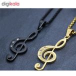 گردنبند مردانه طرح نت موسیقی کد nt01