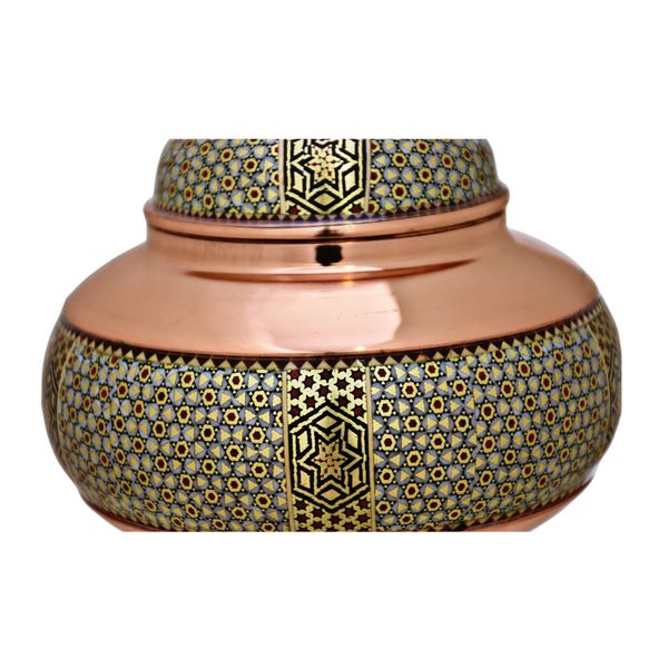 شکلات خوری خاتم کاری مسی کد 25