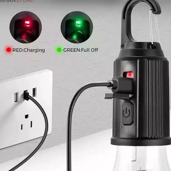 لامپ شارژی کمپینگ فیلامنتی مدل  (HK-169 Rechargeable Camping Filament Lamp)