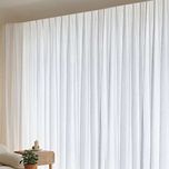 پرده تیکو دکو مدل پلیسه کتان شفاف افکت دار سایز 450x280 سانتی متر