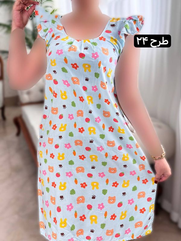 پیراهن نخی ساتینا 2042