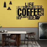 استیکر مدل چوبی طرح کافه کد S49