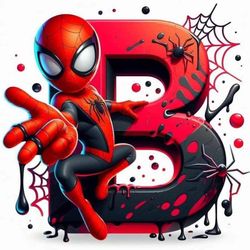 برچسب DTF یا استیکر حرارتی لباس B مرد عنکبوتی