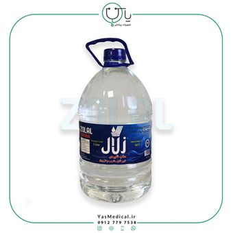 آب مقطر (آب دیونیزه) 5 لیتری زلال