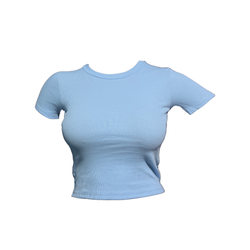 تیشرت کراپ آبی