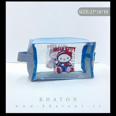 کیف مدل واش بگ طرح کیتی بسته 24 عددی  (رنگ جور)