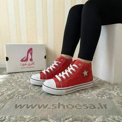 کتونی ونس اسپرت زنانه و دخترانه مدل آل استار رنگ قرمز