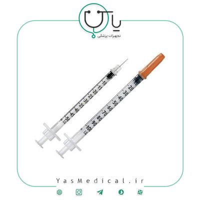 سرنگ انسولین (0/5ml) یکپارچه آوا بسته 40 عددی