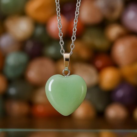 سنگ آویز قلبی آورنتورین سبز