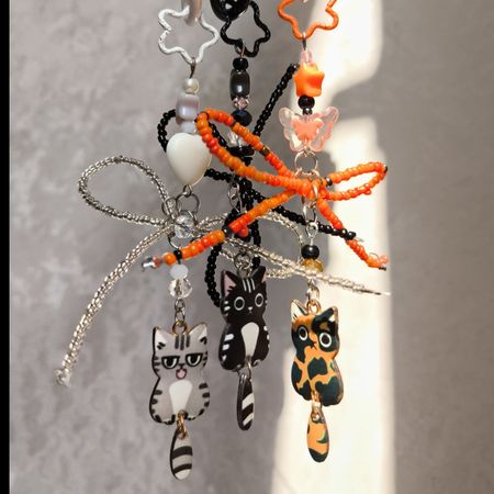 آویز فانتزی و جاکلیدی دخترانه گربه