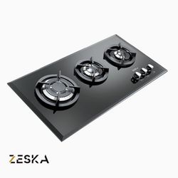 اجاق گاز توکار 3 شعله شیشه ای زسکا مدل G33s