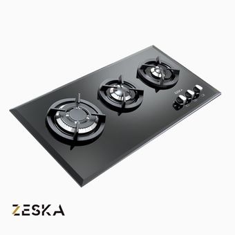 اجاق گاز توکار 3 شعله شیشه ای زسکا مدل G33s