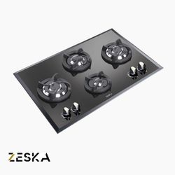 اجاق گاز توکار 4 شعله شیشه ای زسکا مدل G45s