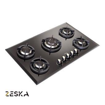 اجاق گاز توکار 5 شعله شیشه ای زسکا مدل G24s