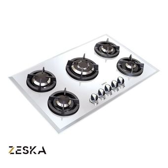اجاق گاز توکار 5 شعله شیشه ای زسکا مدل G26sw
