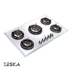 اجاق گاز توکار 5 شعله شیشه ای زسکا مدل G26sw