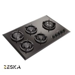 اجاق گاز توکار 5 شعله شیشه ای زسکا مدل G25s