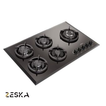 اجاق گاز توکار 5 شعله شیشه ای زسکا مدل G25s