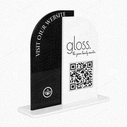 استند کیو آر کد (qr code) پلکسینو مدل آرتین