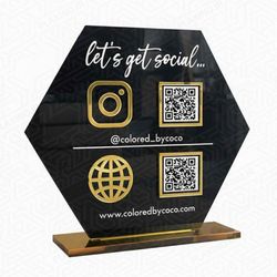 استند کیو آر کد (qr code) پلکسینو مدل آرشا