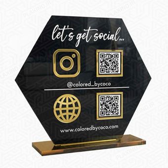 استند کیو آر کد (qr code) پلکسینو مدل آرشا