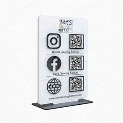 استند کیو آر کد (qr code) پلکسینو مدل آوید