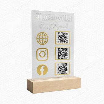 استند کیو آر کد (qr code) پلکسینو مدل درسا