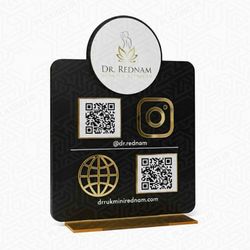 استند کیو آر کد (qr code) پلکسینو مدل سپهر