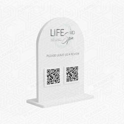 استند کیو آر کد (qr code) پلکسینو مدل سپیدار