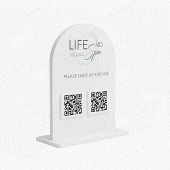 استند کیو آر کد (qr code) پلکسینو مدل سپیدار