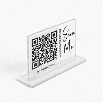 استند کیو آر کد (qr code) پلکسینو مدل مهتاب