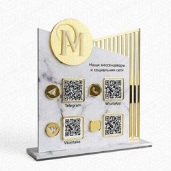استند کیو آر کد (qr code) پلکسینو مدل نوا