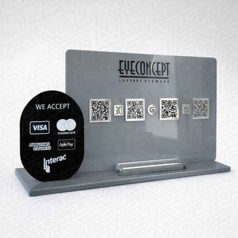 استند کیو آر کد (qr code) پلکسینو مدل هیراد