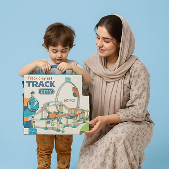 اسباب بازی ساختنی قطار کیفی ( 147 قطعه )