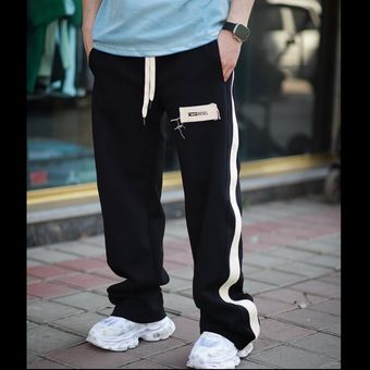 اسلش نیم بگ مشکی بلنسیاگا پارچه پنبه گلکسی بغل نوار سفید کنفی