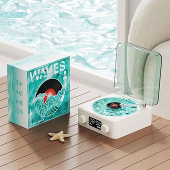 اسپیکر بلوتوثی قابل حمل طرح گرامافون مدل Waves